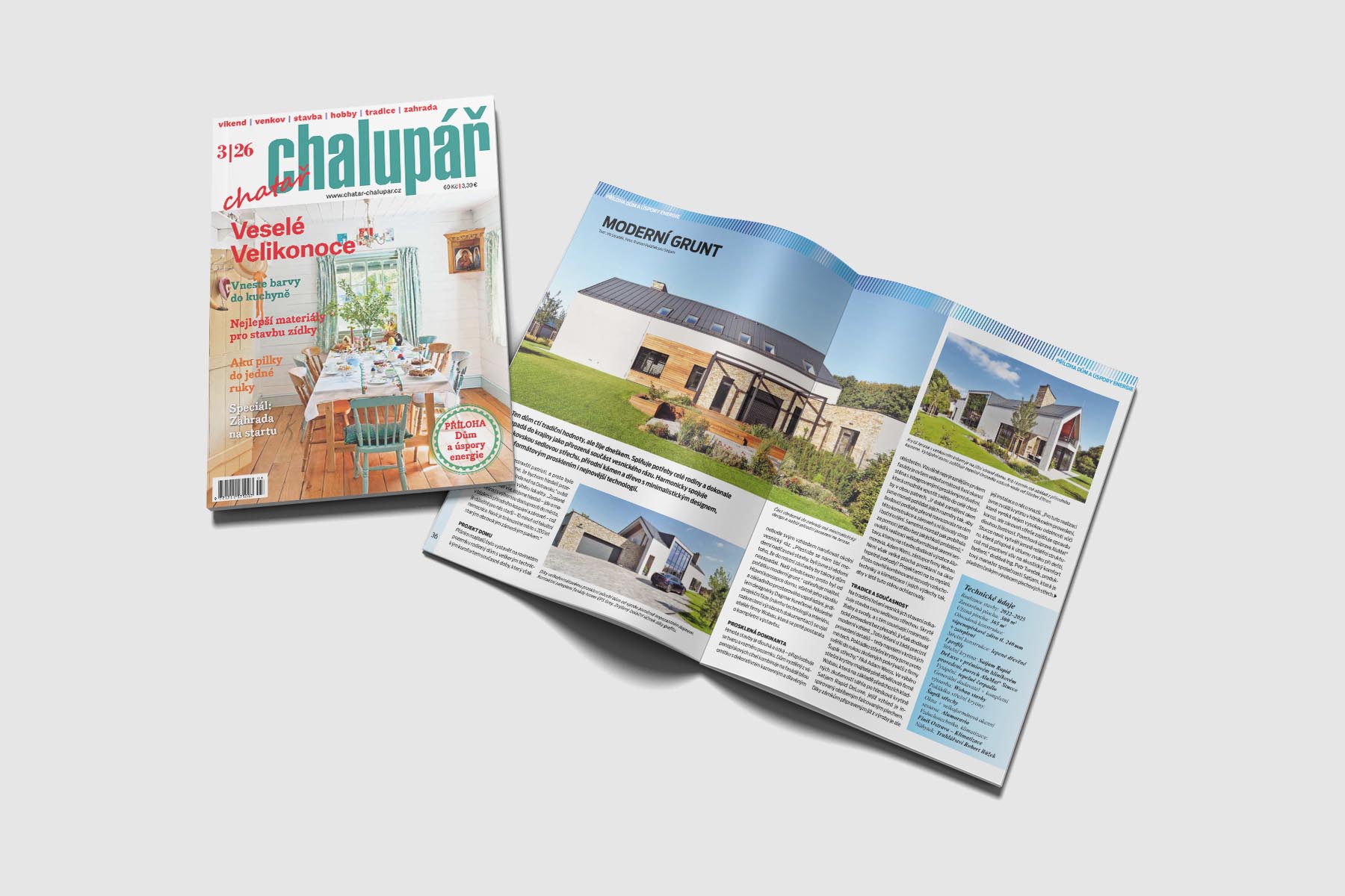 O našem projektu rodinného domu z Dobroslavic napsali v magazínu Chalupář